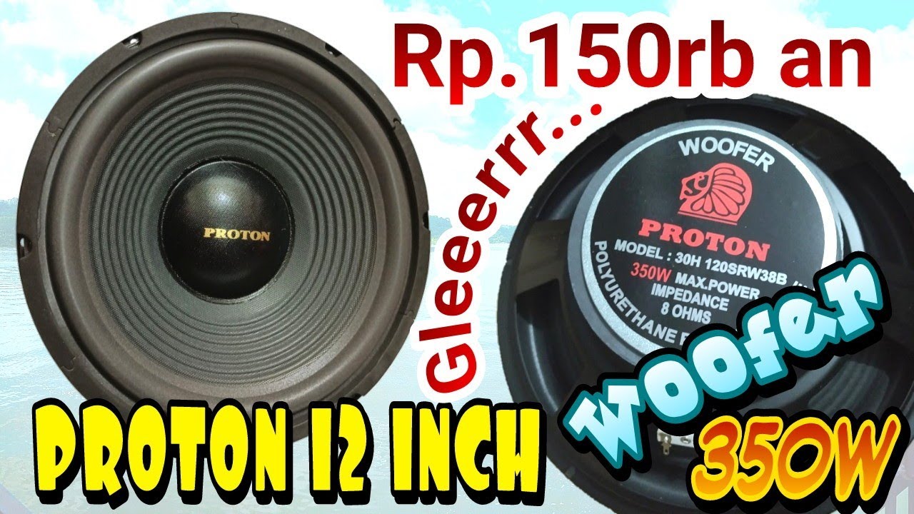 Speaker PROTON 12 Inch Woofer 350w 8 ohm Bassnya Mantap....!!!