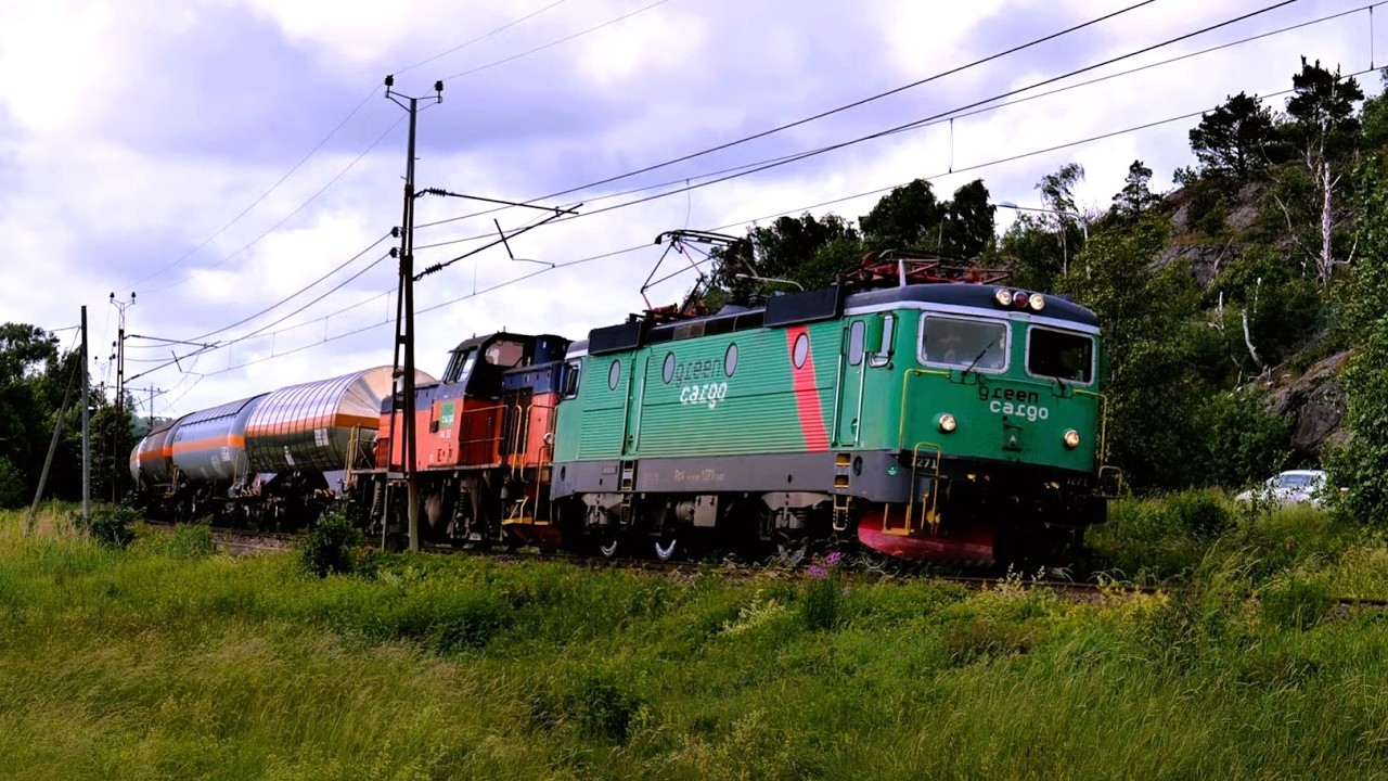 Tåg runt Backa på Hisingen i Göteborg - Plus rester av Backa Industrispår och Spår på Ringön