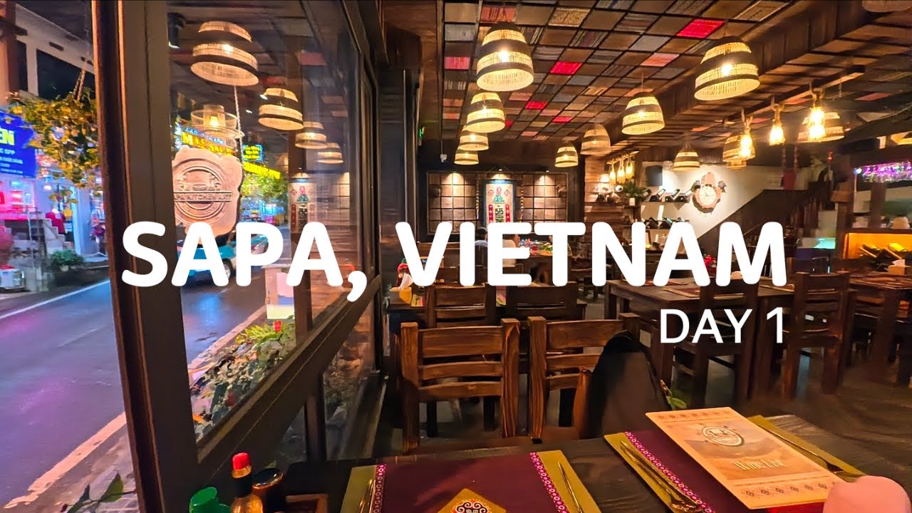 Sapa, Vietnam 2025 Day 1 Flight + Sapa Bus + Hotel Tour + Night Stroll