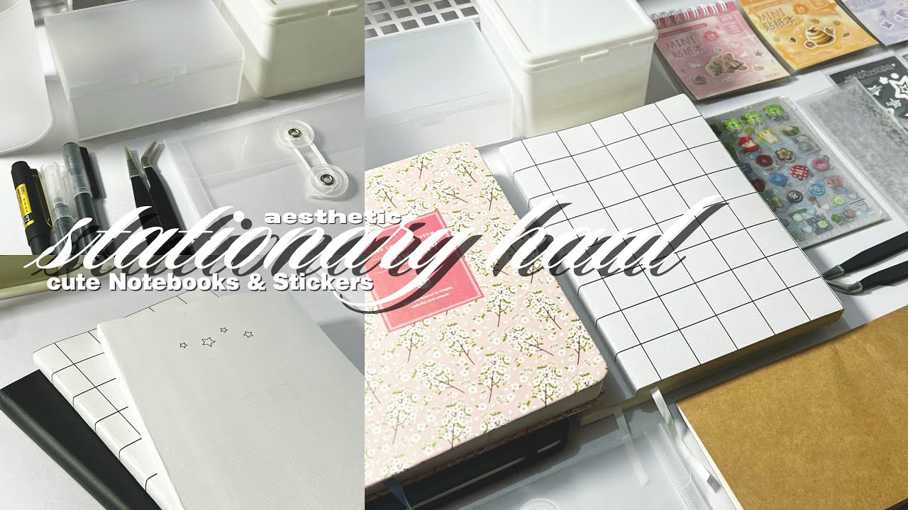 Stationery Unboxing ✏️ Cute Notebooks, Planners & Stickers 🤍