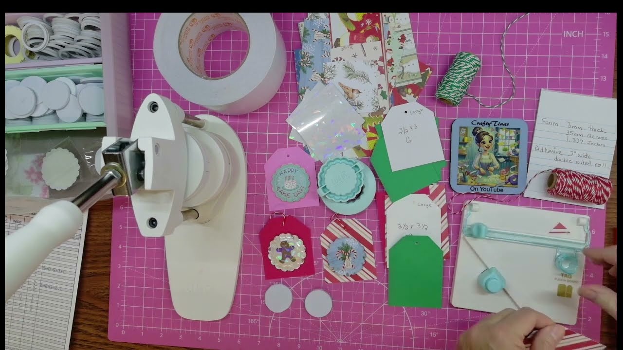Puffy sticker gift tags. We R Memory Button press & puffy sticker insert with Gift Tag punch Board