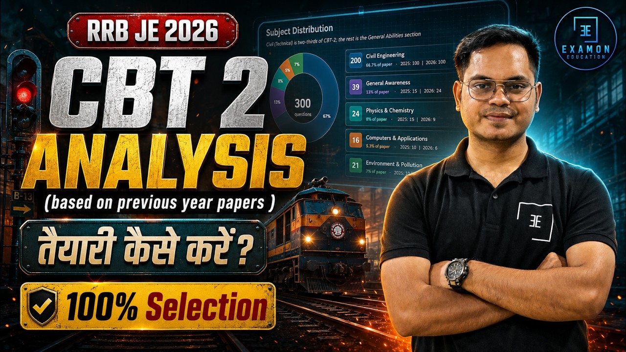RRB JE CBT-2 2026 Analysis: Safe Score, Cut-off & Question Trends