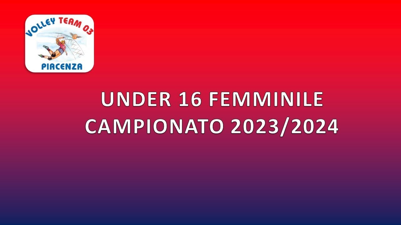 Under 16 - PIACE VOLLEY vs VOLLEY TEAM 03 - 14/04/2024