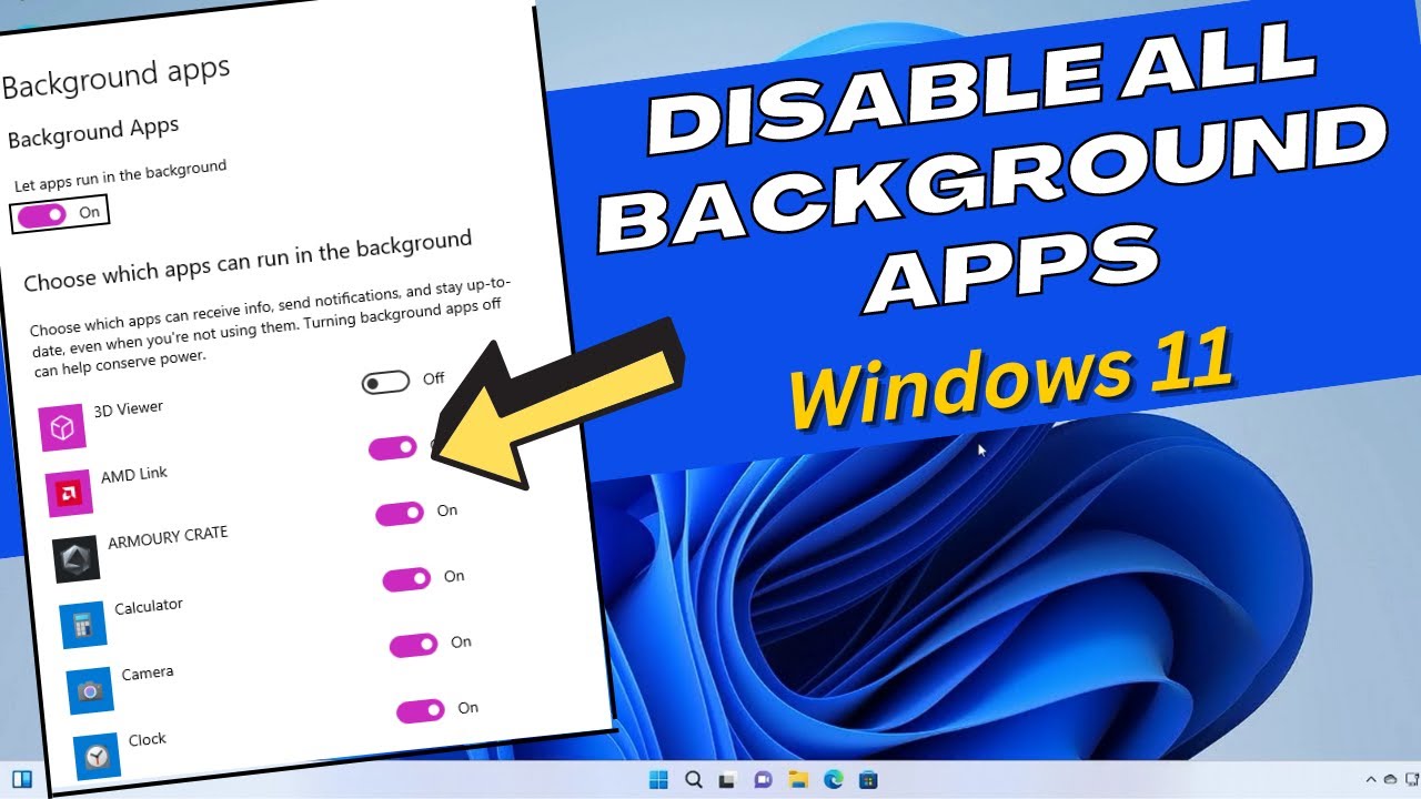 Disable All Background Apps on Windows 11 (From GPEDIT)