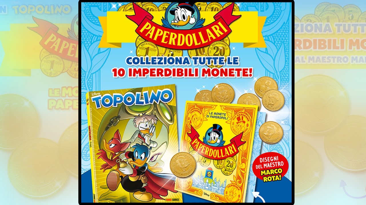 Topolino 3399 con la prima moneta di Marco Rota e l'esclusivo raccoglitore!