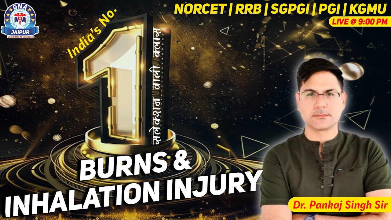 #Burns & Inhalation Injury Nursing Special MCQs Class By Dr. Pankaj Singh Sir