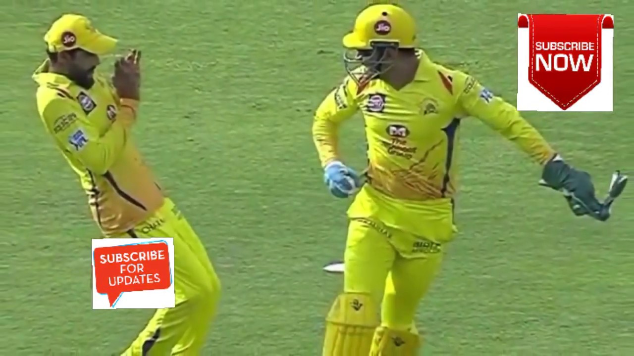 IPL 2018  MS Dhoni Scared Ravindra Jadeja during match vs SRH