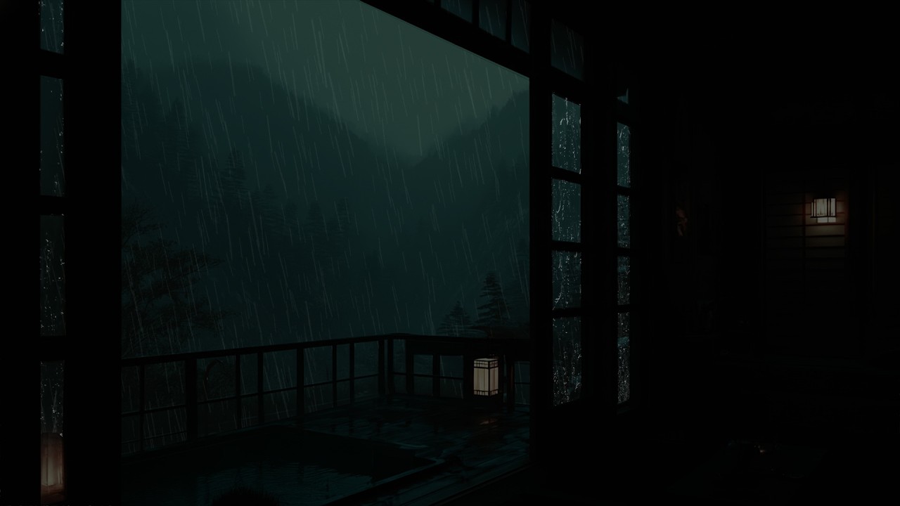 Spring Garden Rain at Night 🌧 (No Ads) | Blossoms, Soft Rain Sounds for Deep Sleep