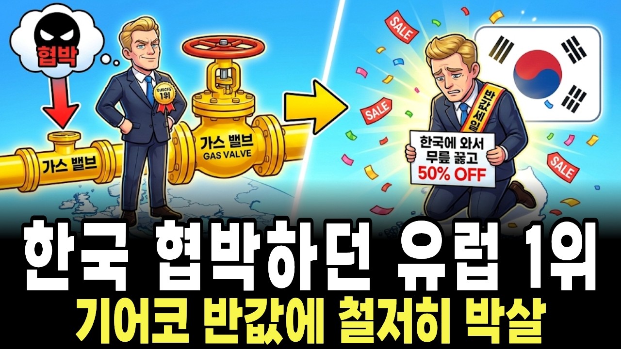 가스 밸브 잠그겠다 협박하던 유럽 1위 기업, 한국에 와서 무릎 꿇고 반값 세일합니다