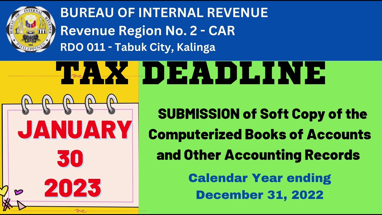 Tax Deadline📌 January 30, 2023