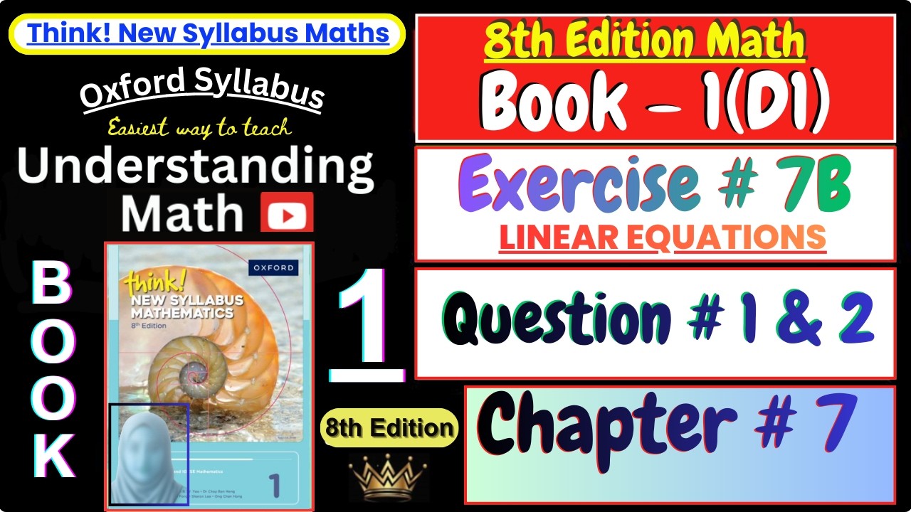 Exercise 7B Question 1 & 2 | Chapter 7 | Book 1 (D1) | Think New Syllabus Mathematics 8th Edition