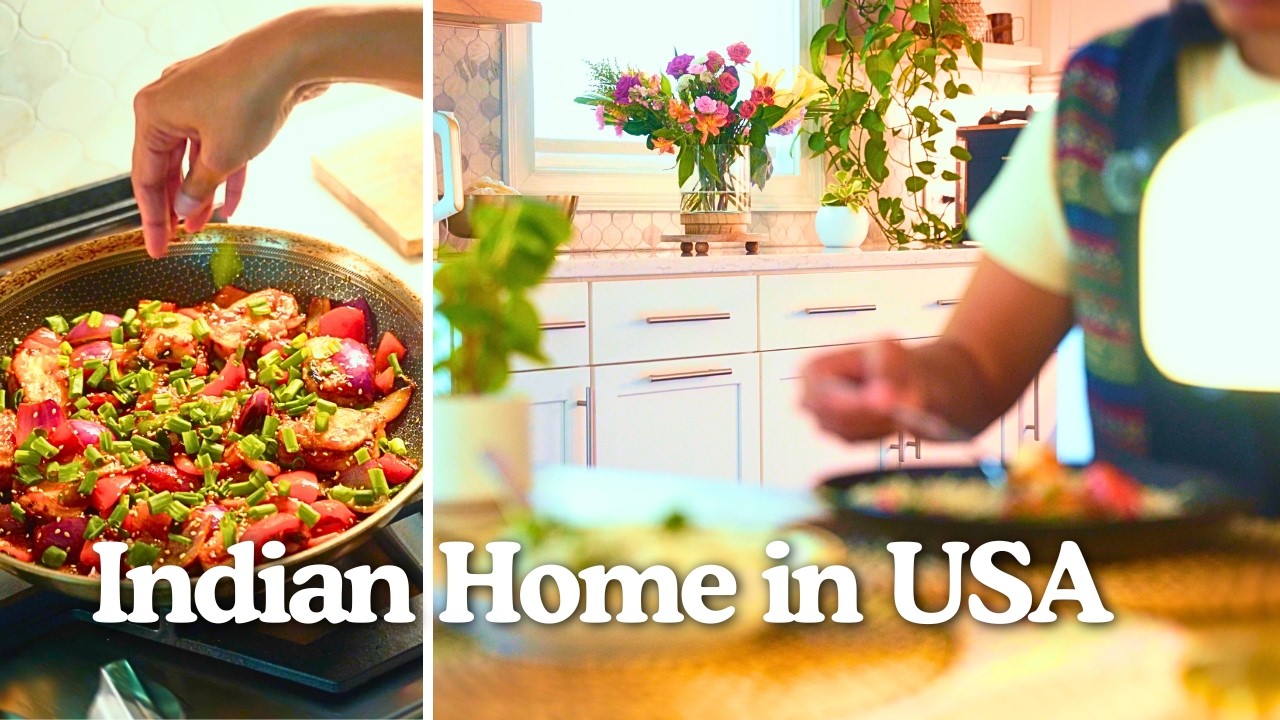 Chilli PANEER & Chana Chaat 🌿  Making my USA House feel like an Indian Home