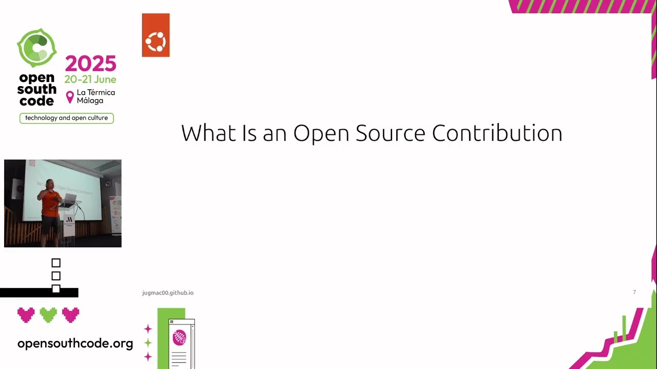 Jürgen Gmach. Your very first contribution to Open Source. #OpenSouthCode25