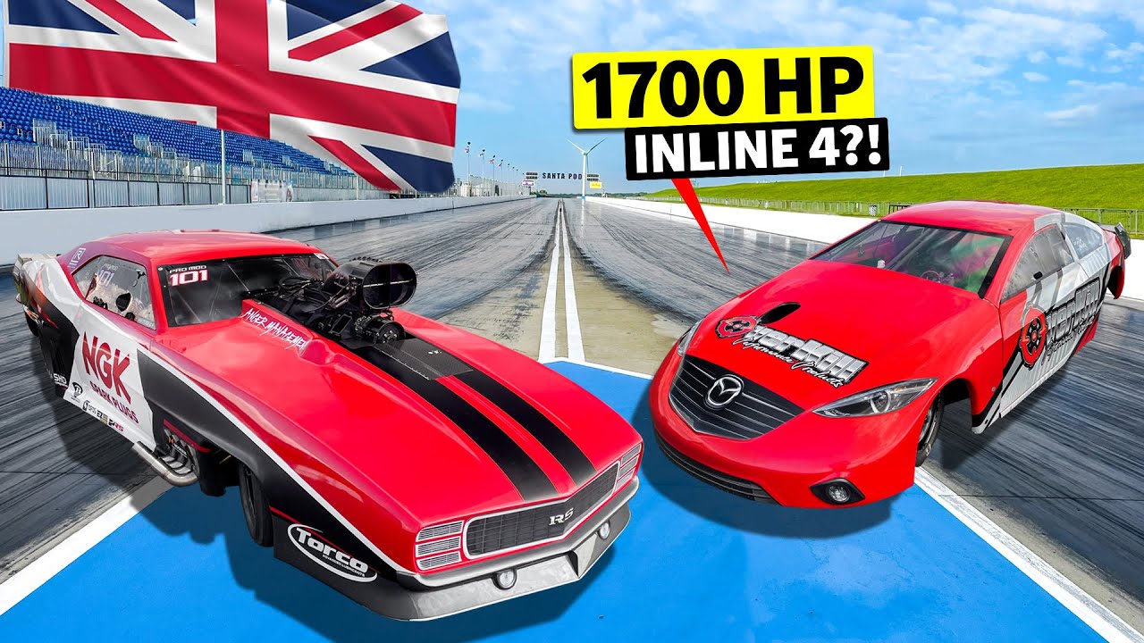 НАШ САМЫЙ ВЫСОКИЙ ДРЭГ-ГОНКА! 1700-сильный Mazdaspeed6 против 2900-сильного Pro Mod Camaro