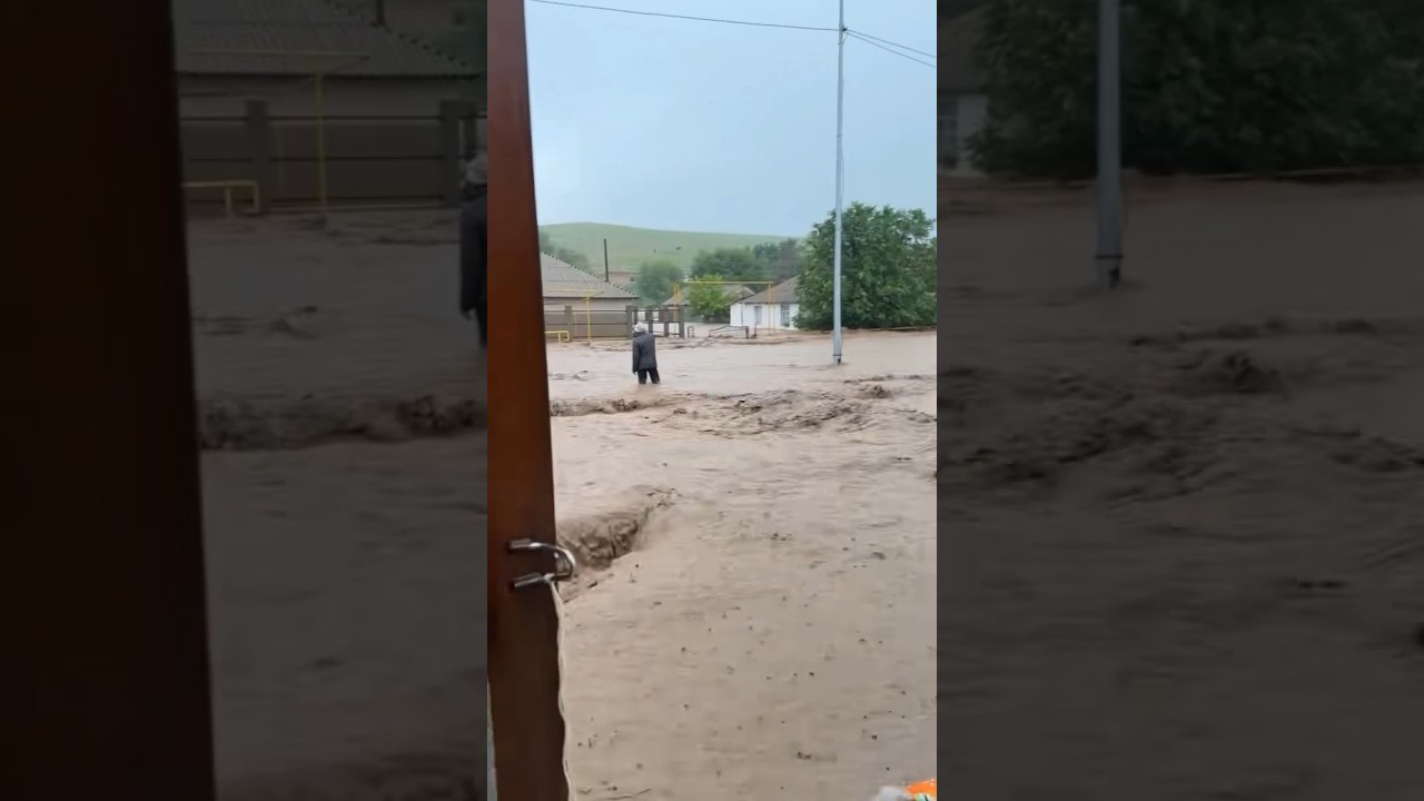 😱 Massive Flood Sweeps Away Everything!#flood#rainstorm#shorts