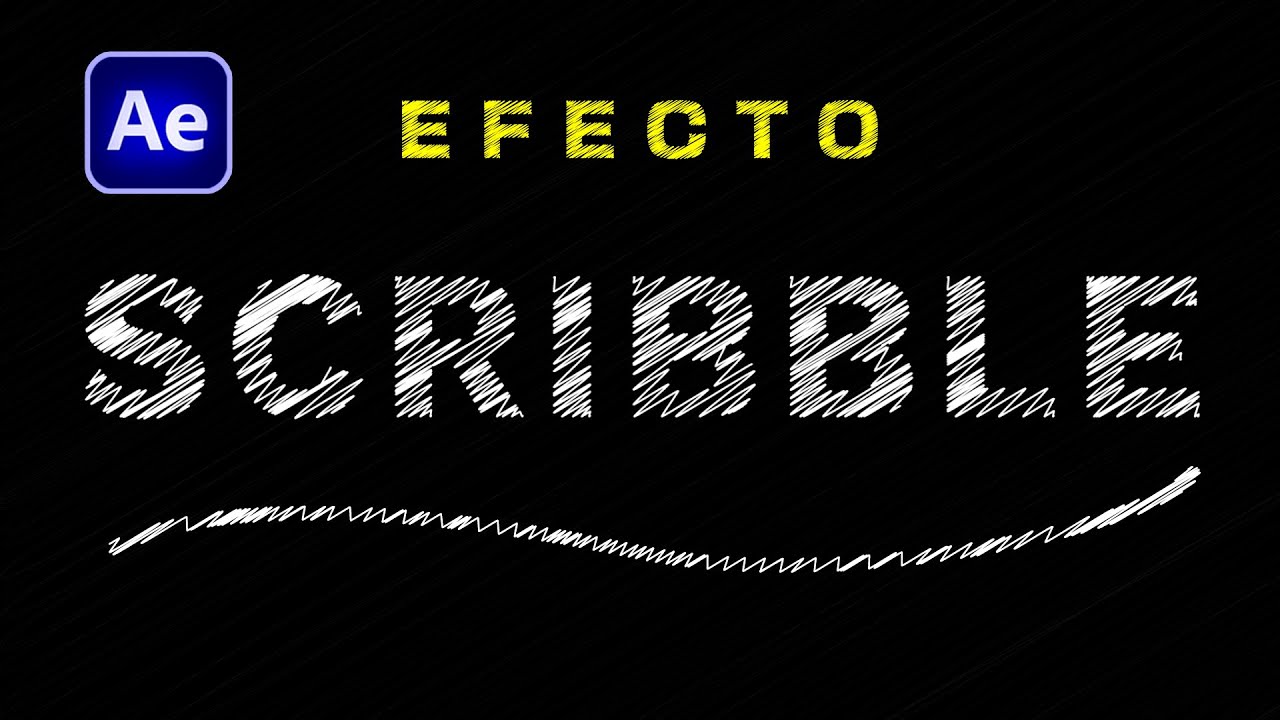 ✍🏻 Animar GARABATOS con Texto, Línea, Forma en After Effects - Efecto Scribble