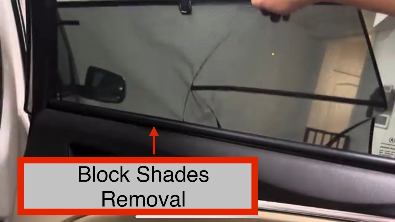 Как снять выдвижные защитные шторки Block Shades с задних дверей, не повредив дверные панели