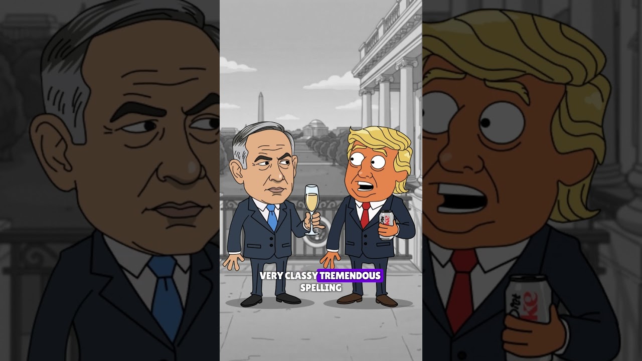 Netanyahu and Trump 😂 #donaldtrump #usa #israel #cartoon #comedy