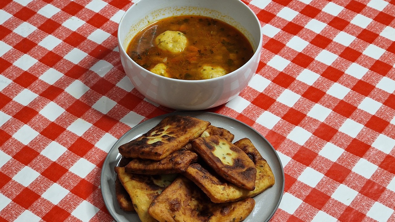 A Very Delicious Traditional Hungarian Meal: Potato Dumpling Soup