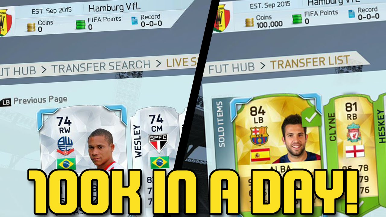 TRADING TO 100K IN A DAY - FIFA 16 ULTIMATE TEAM