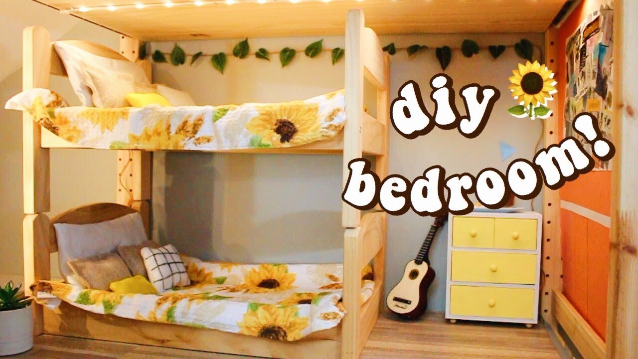 DIY AG BEDROOM 2! | how to make an american girl doll aesthetic bedroom #deckoutthedollhouse