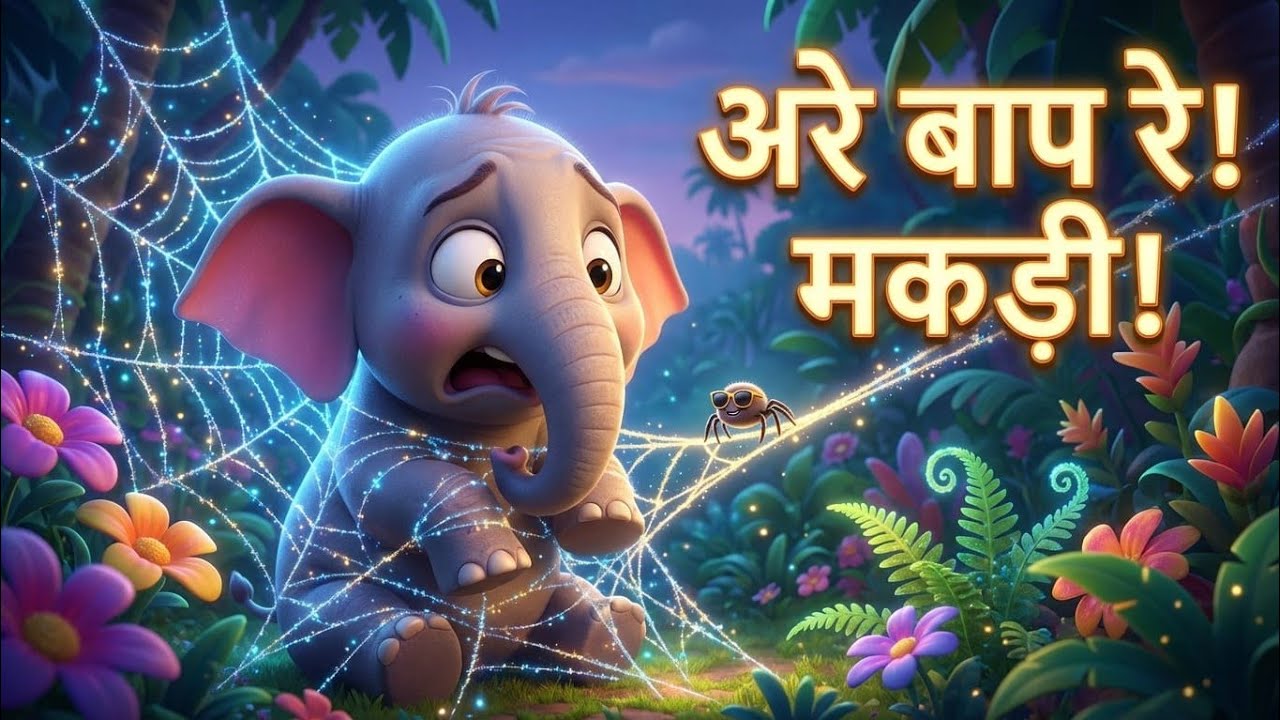 Ek Mota Hathi एक मोटा हाथी | Hindi Rhymes For Kids | Ek Mota Hathi Cartoon Video
