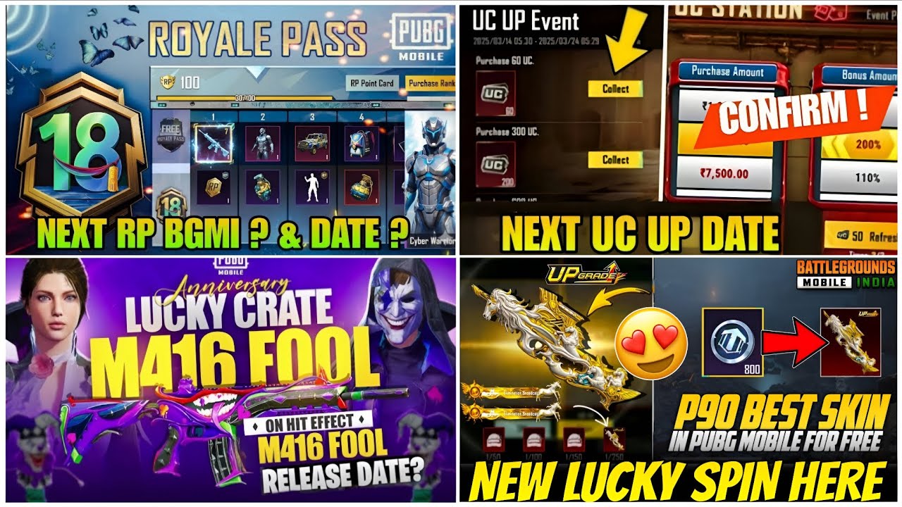 🔴A18 ROYAL PASS BGMI LEAKS🔥| NEXT UC UP EVENT BGMI😍| NEW P90 LUCKY SPIN BGMI😱| M416 FOOL RETURN BGMI