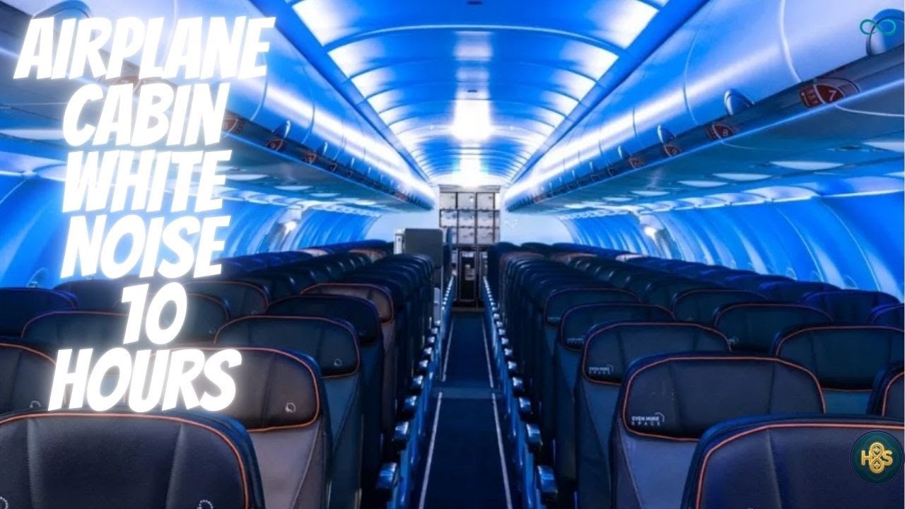Airplane Cabin White Noise  | Great for Sleeping, Studying, Reading & Homework | 10 Hours