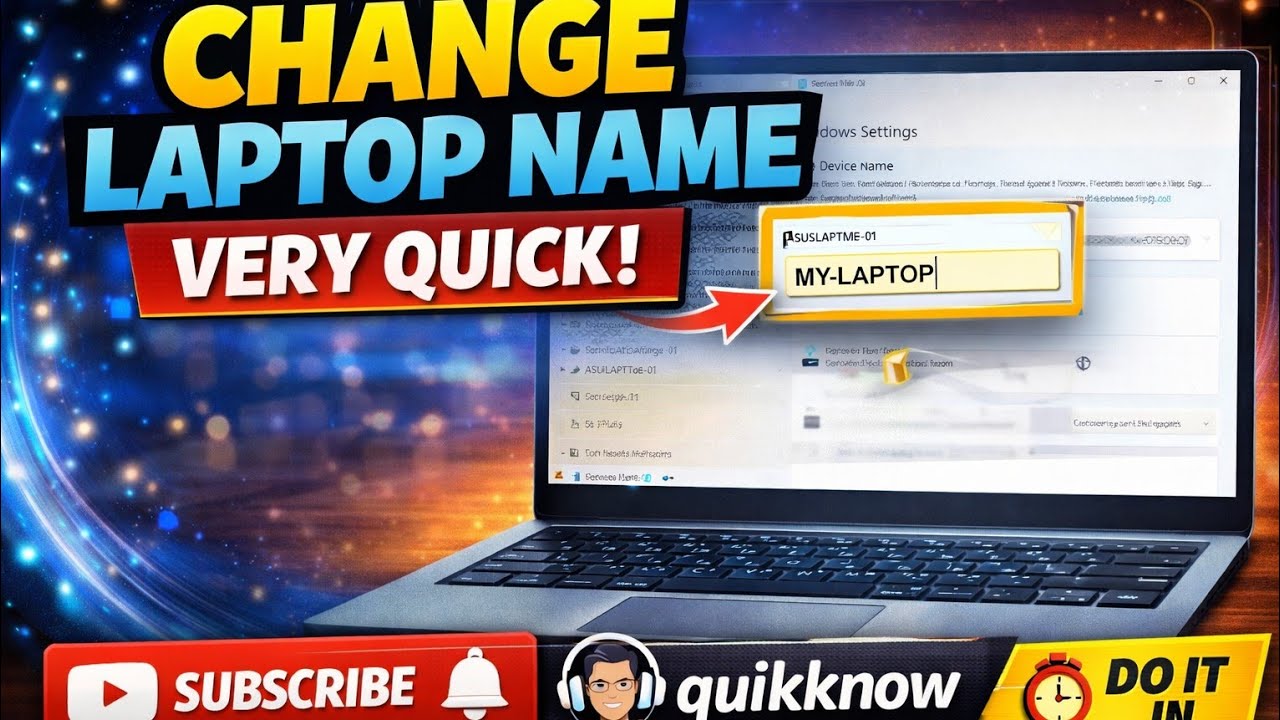 PC / Laptop Ka Name Kaise Change Kare | Windows 11 & 10 (2026)||#RenamePC #Windows11 #LaptopTips