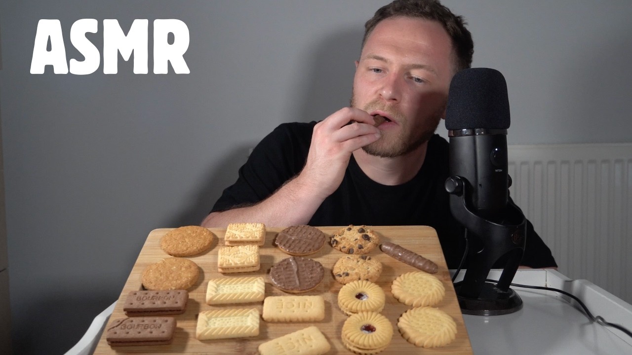 ASMR: BRITISH TEA AND BISCUITS VIDEO - SOFT WHISPERS & EATING SOUNDS