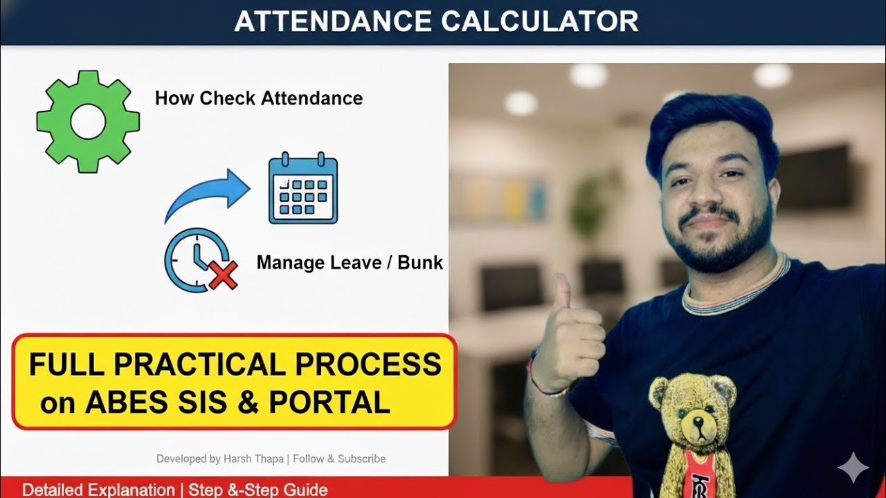 Attendance Calculator | ABES Engineering college | How to Check Attendance,Bunk/Leave Estimate #AKTU