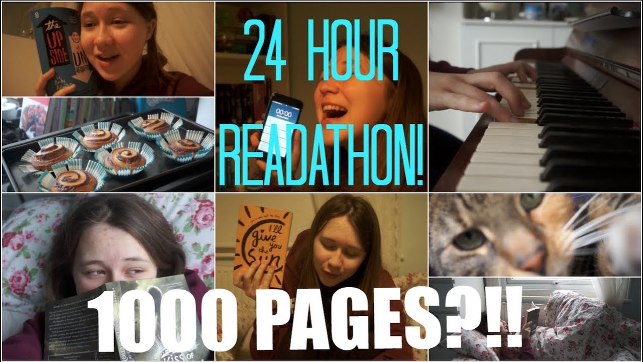 24 HOUR READATHON VLOG || OVER 1000 PAGES READ (and no sleep!!)