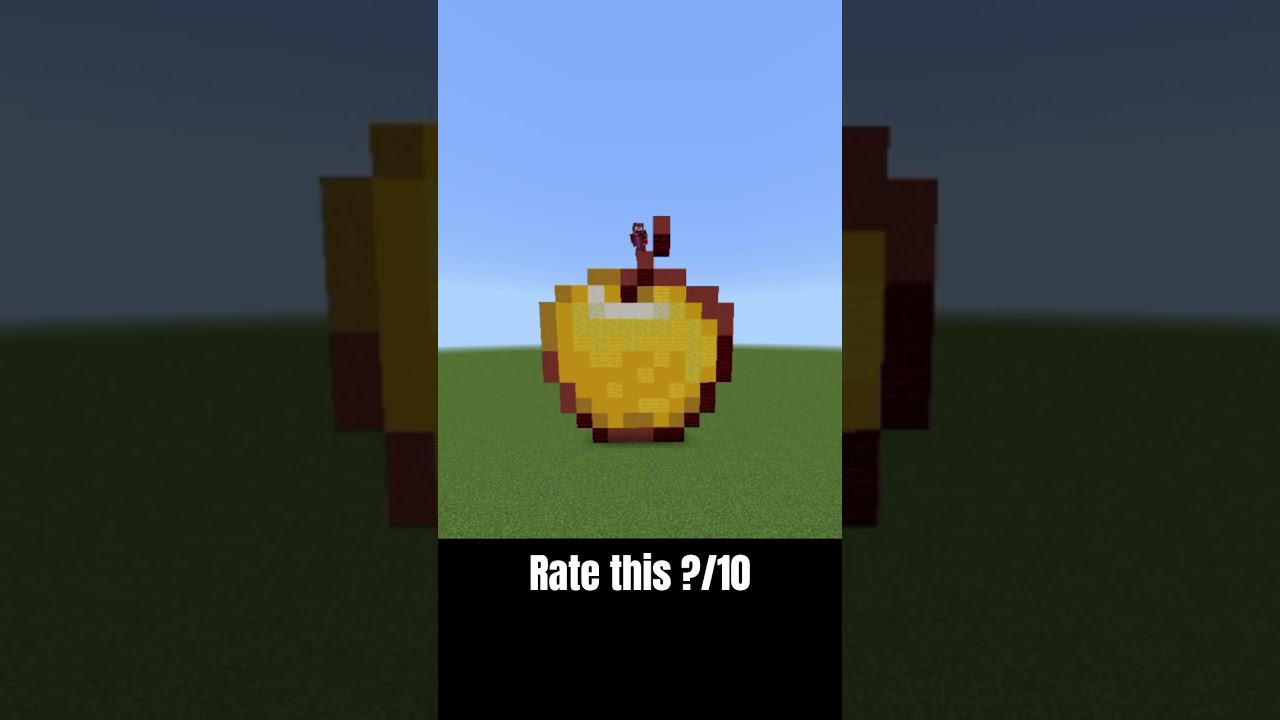Minecraft Pixel Art Golden Apple#minecraftpe#build#pixelart#shortsfeed
