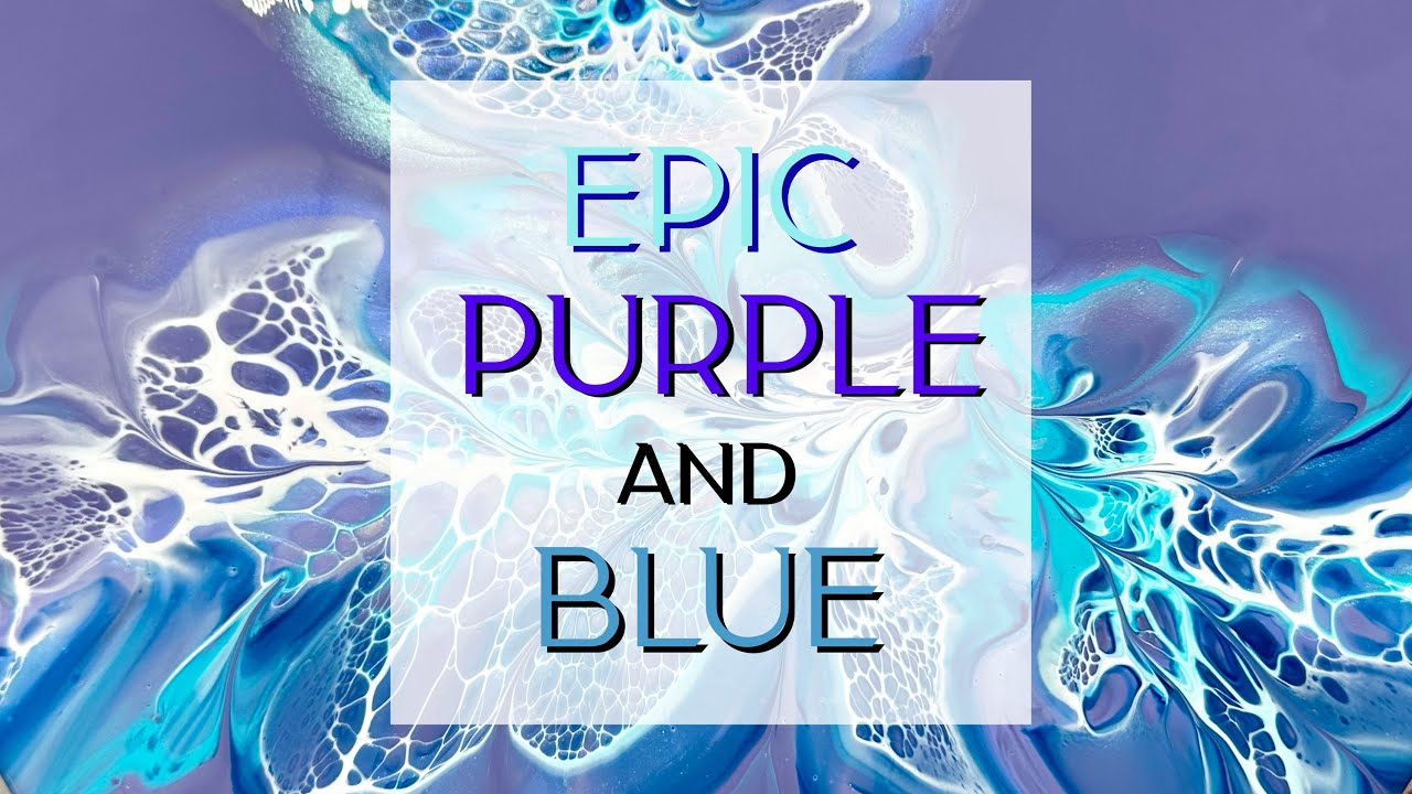 #402 Epic Blues On Purple Bloom Vine! #fluidart #art