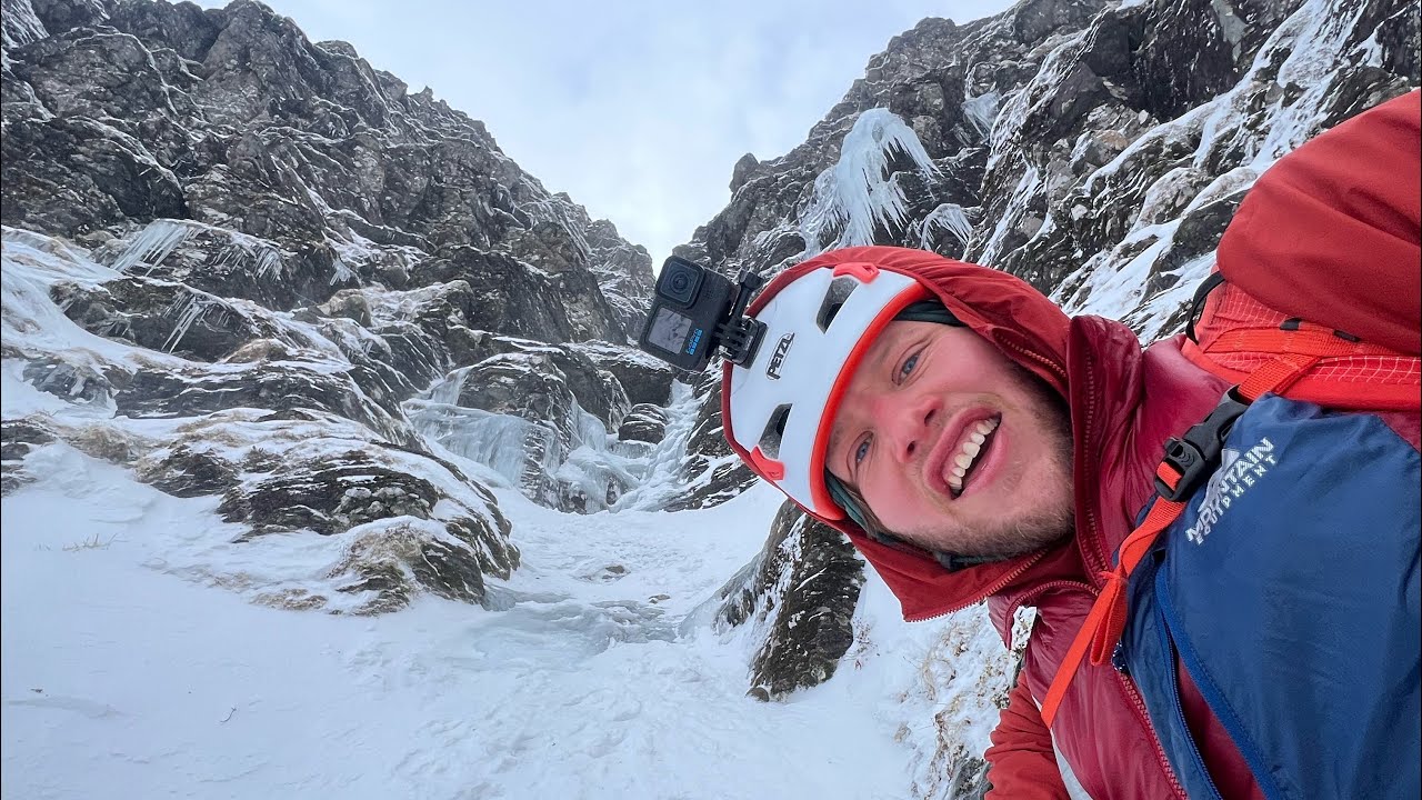 ‘Taxus’ with Ice fall finish IV Onsite Solo POV Beinn an Dothaidh
