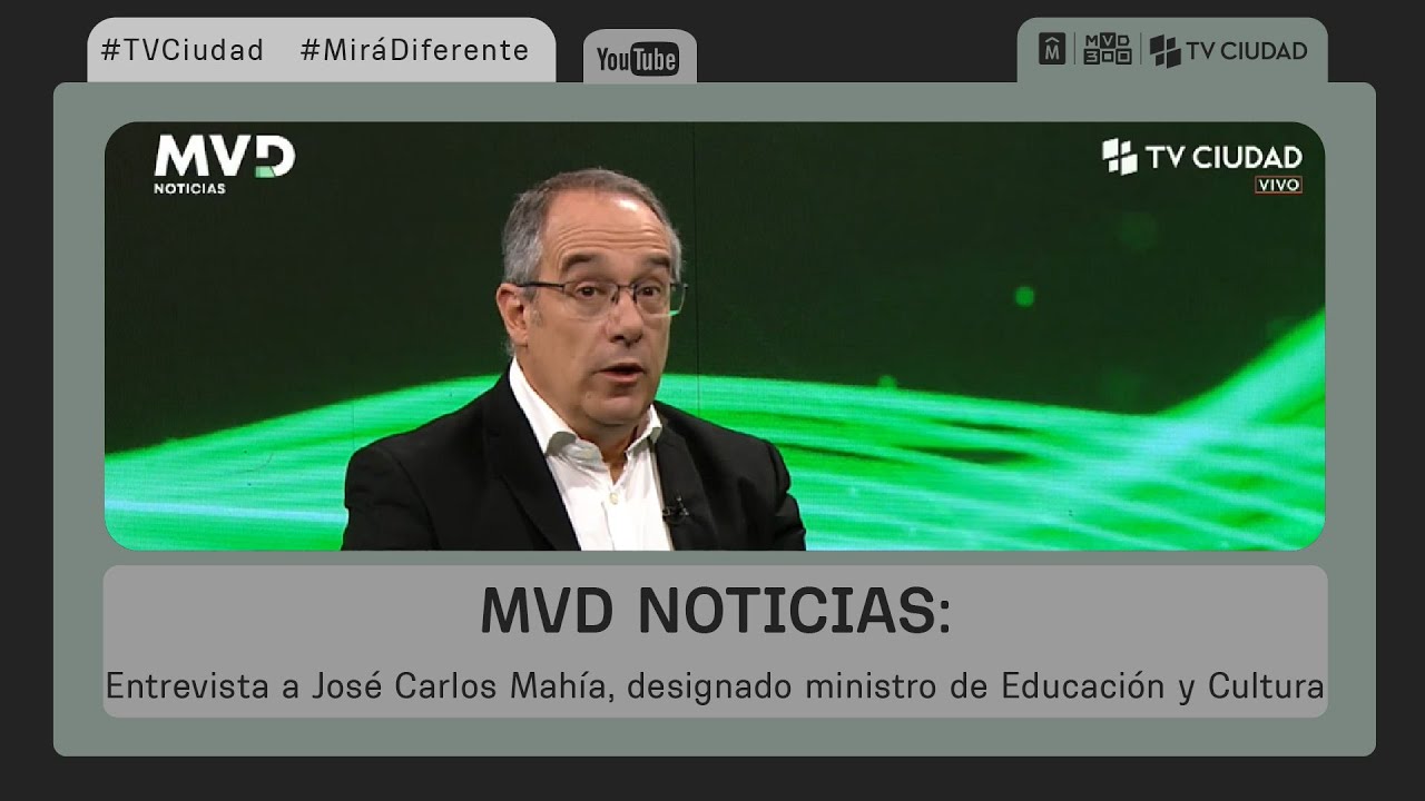 MVD Noticias - Entrevista a José Carlos Mahía, designado ministro de Educación y Cultura