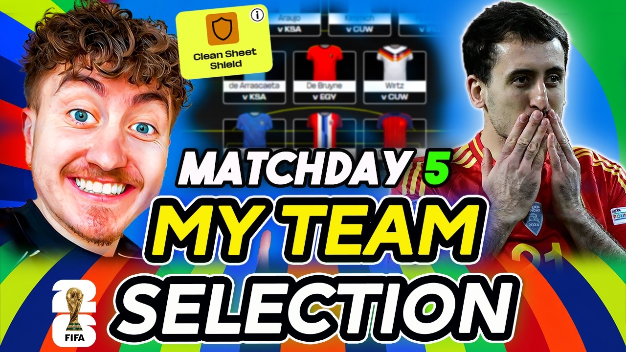 CLEAN SHEET SHIELD ACTIVE✅ MY TEAM FOR MATCHDAY 5 IN FIFA WORLD CUP FANTASY 2026!