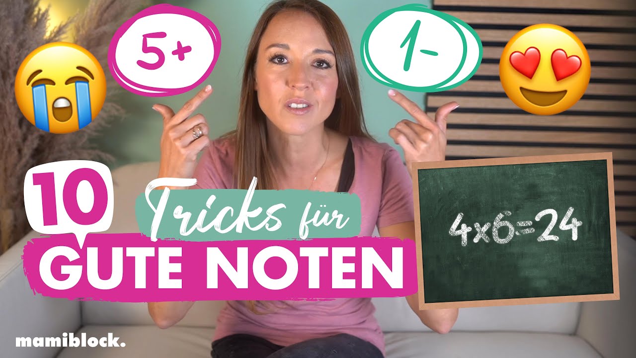 10 Tricks für GUTE NOTEN ab der Grundschule ☝🏻👩🏻‍🏫 | Das Lernen lernen | mamiblock