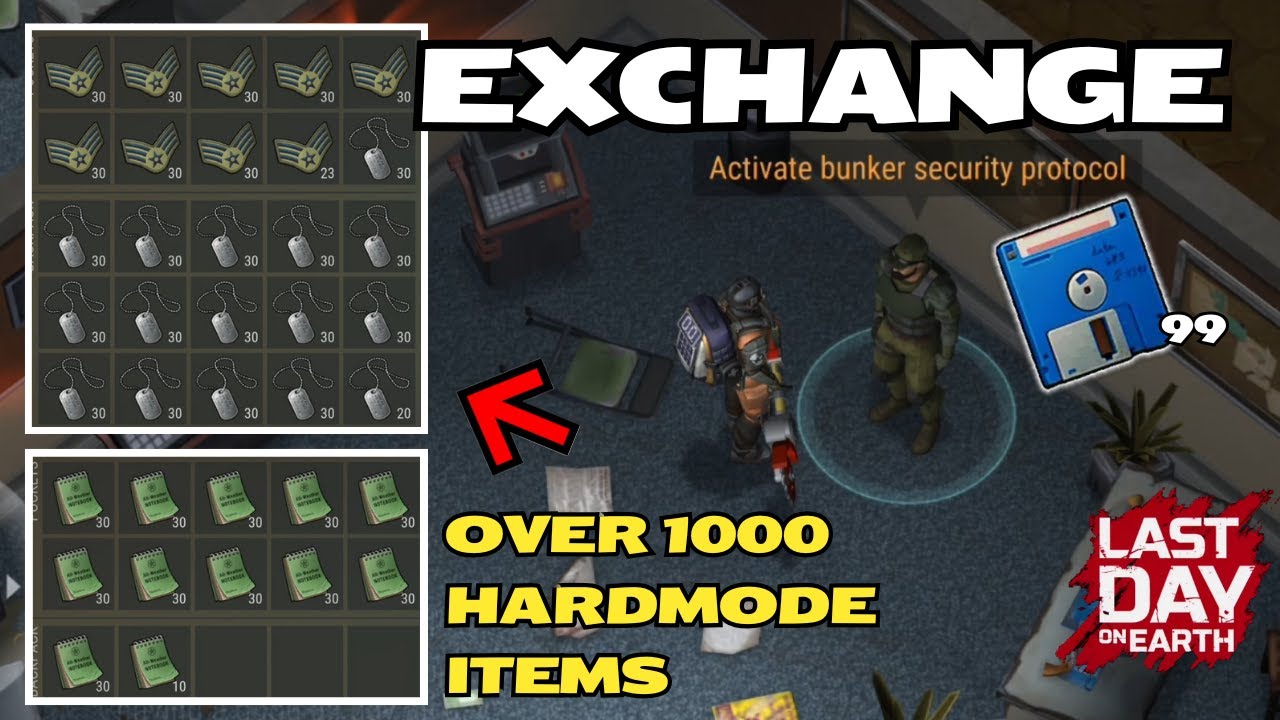 THIS EXCHANGING IS OP OVER 1000 HARDMODE ITEMS HOW MANY FLOPPYS? Last Day on Earth: Survival