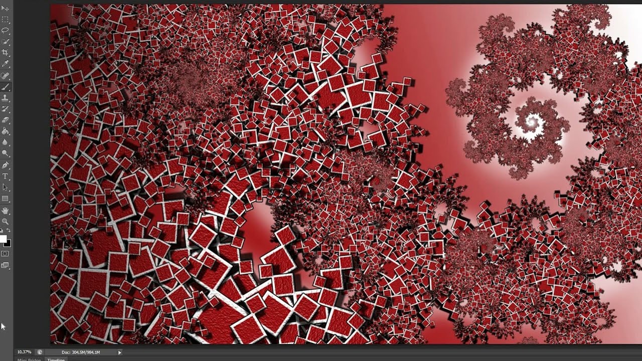 Improvised Fractal Art In Photoshop - Timelapse From Start To Finish