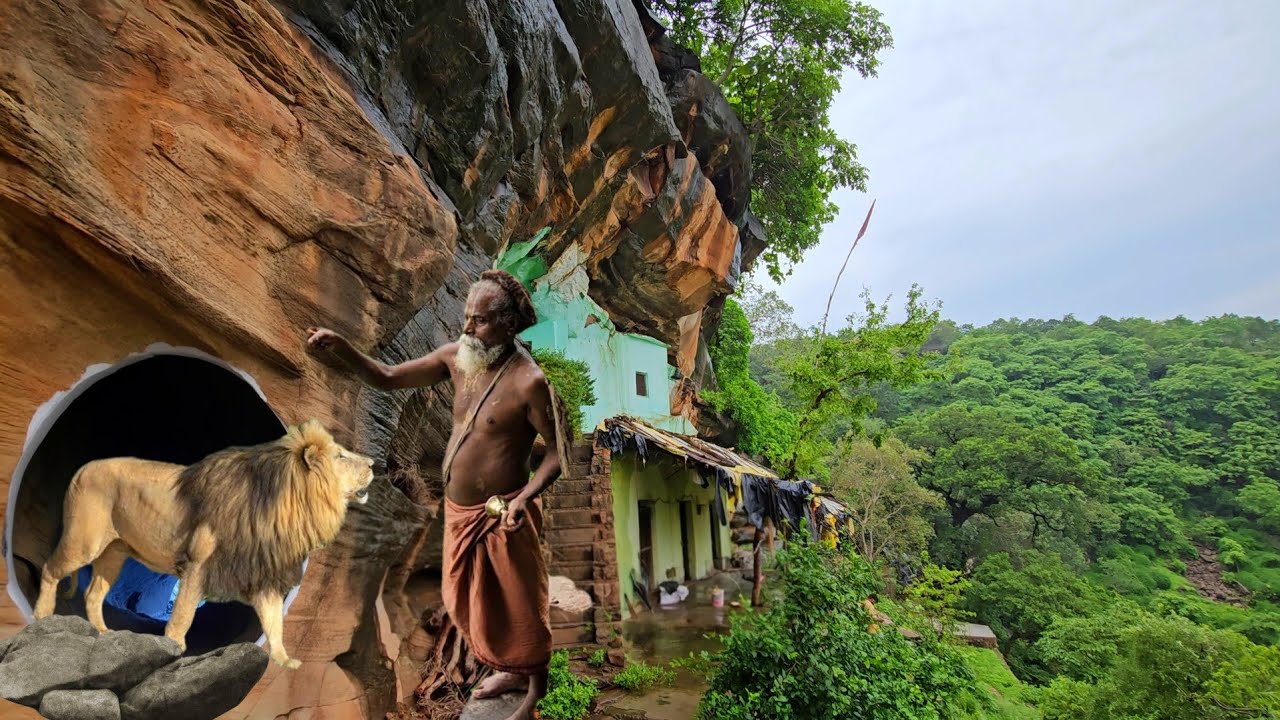 Chitrakoot चट्टान के अंदर गुफा में तपस्या कर रहे सिद्ध संत उड़िया बाबा के दर्शन