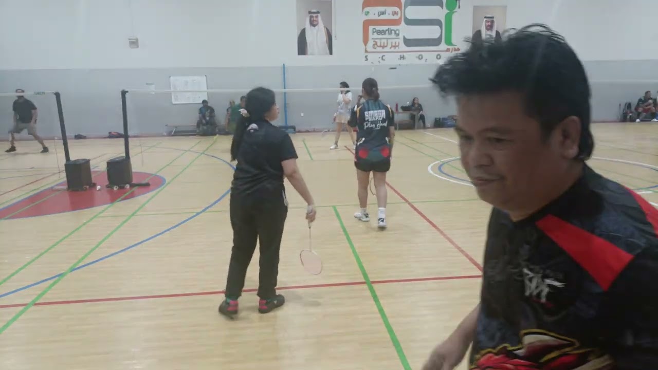 Badminton queuing with TRB_March 13, 2026_Dhel, Vern, Sally & Micho