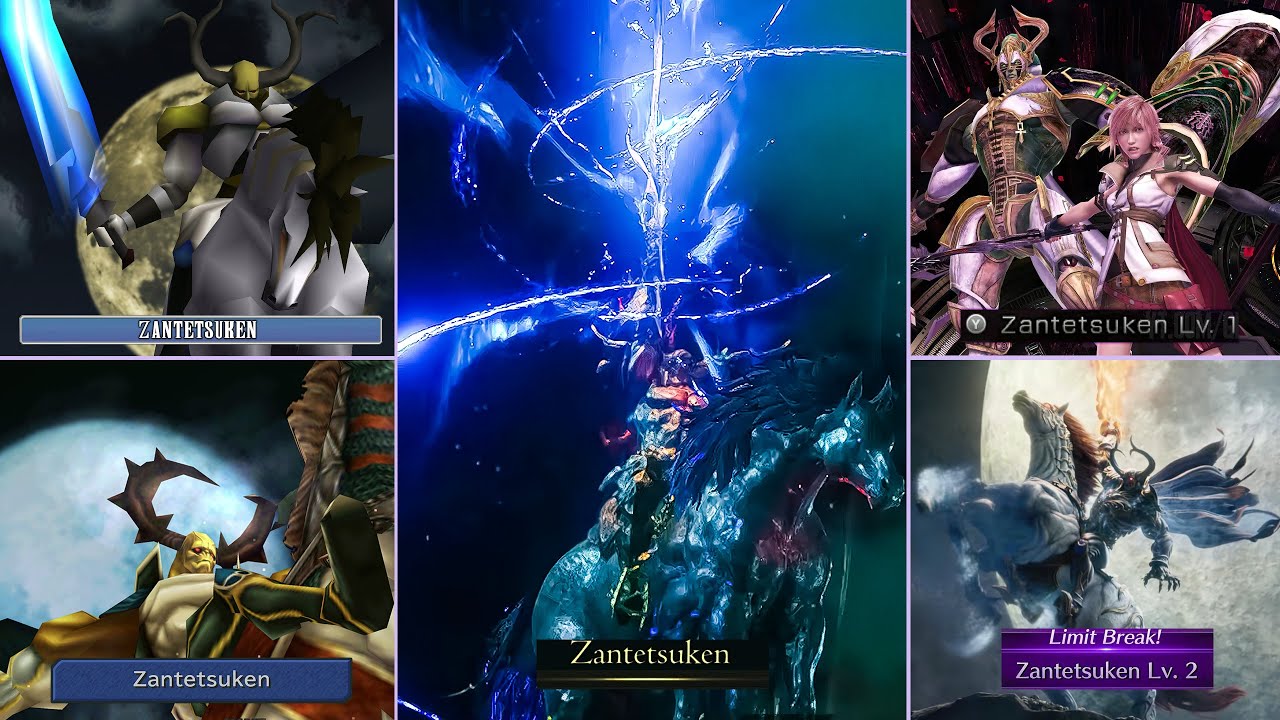 [4K] ODIN ZANTETSUKEN in 12 FINAL FANTASY GAMES | Final Fantasy 3 - FINAL FANTASY 16