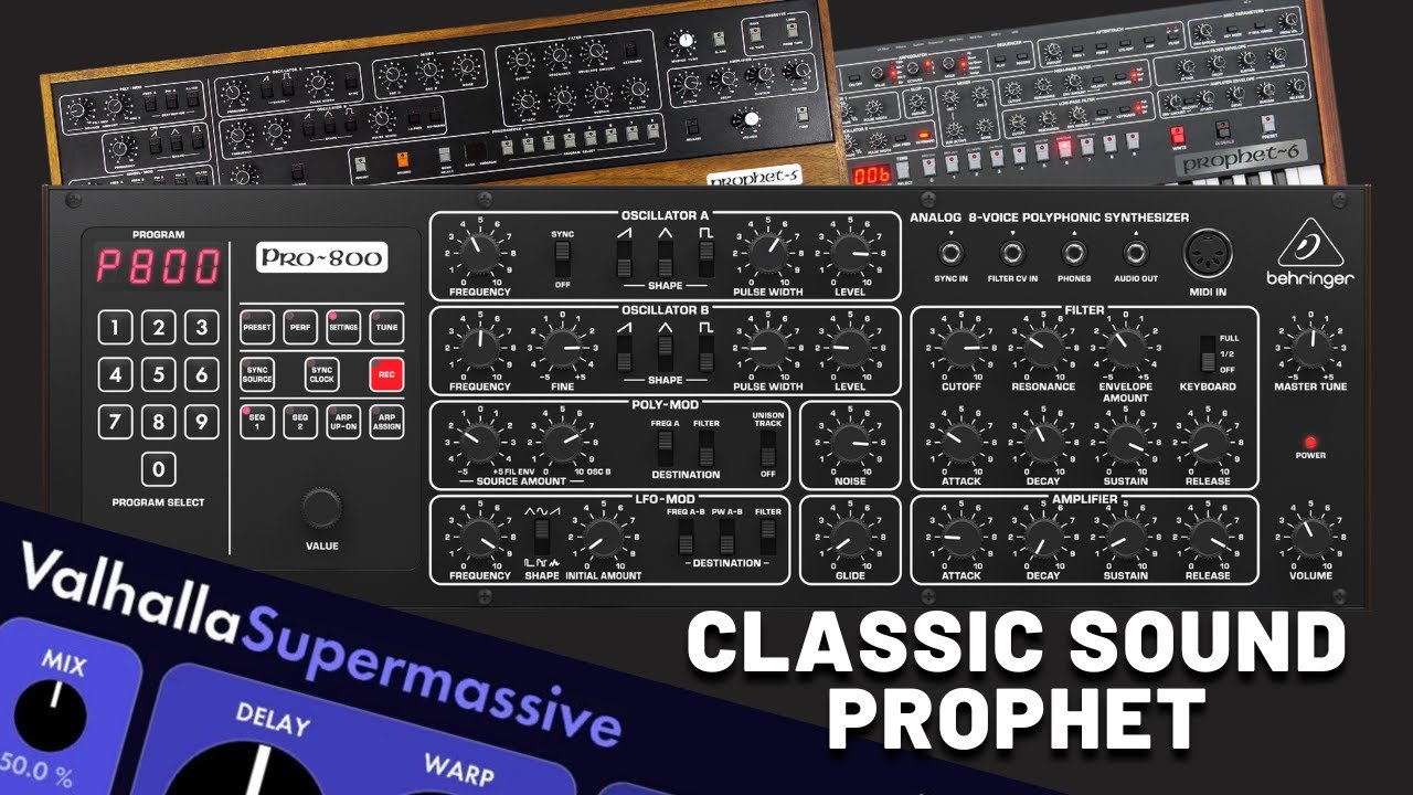 Classic Prophet Sound with Behringer Pro-800 [Synthesizer Demo] (No Talking)