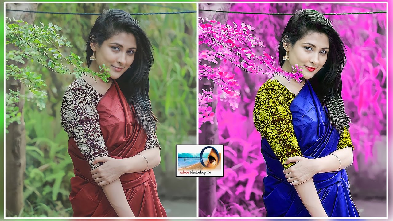 Pink Colour Gradding in Photoshop 7.0 - Photoshop Editing Tutorial