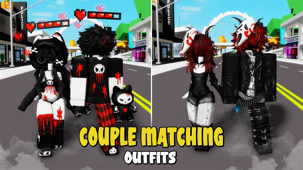 OUTFIT MATCHING EMO Untuk Halloween (Code, Body & More) Di Brookhaven - Roblox Part 2