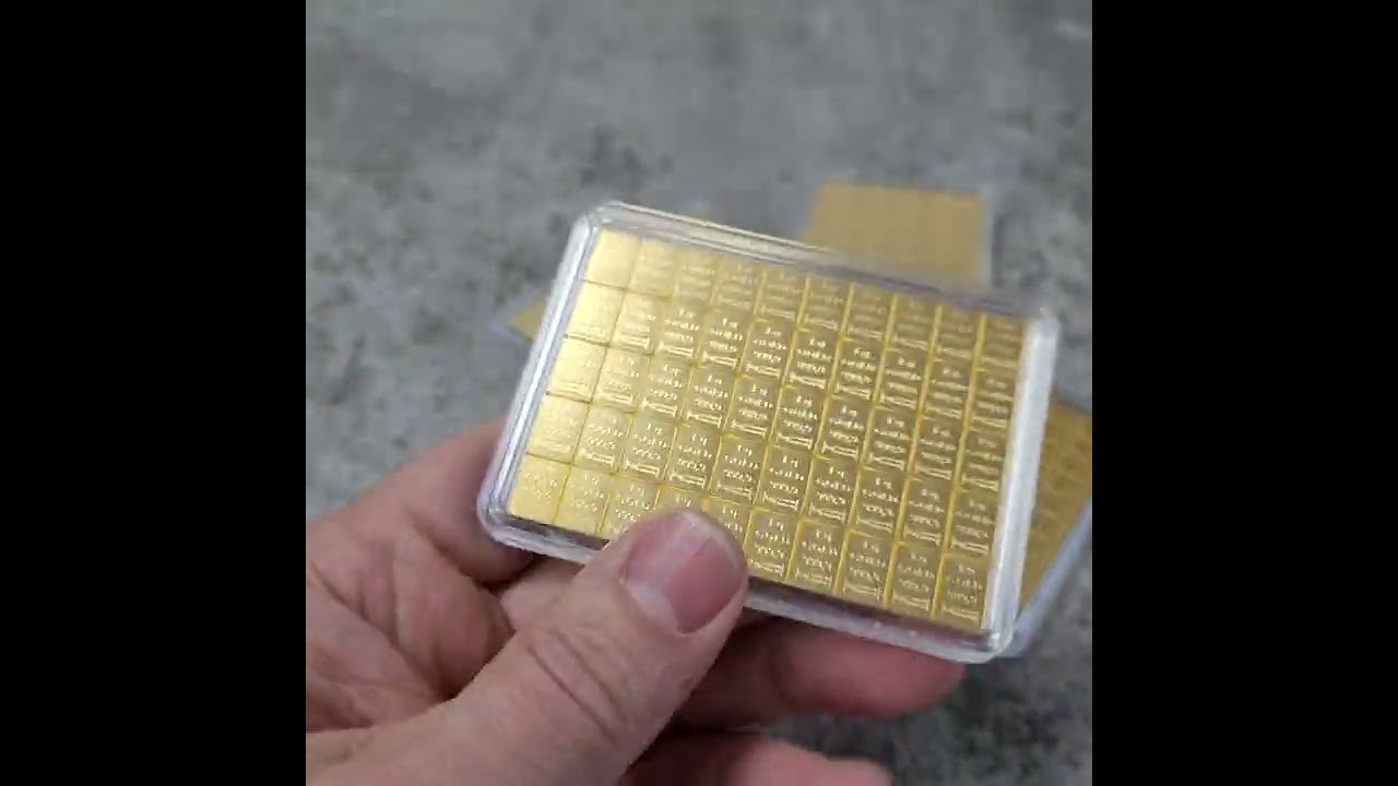 Gold kaufen bei Edelmetallhaus Krone GmbH: Gold M&uuml;nztafel Valcambi 50x1g