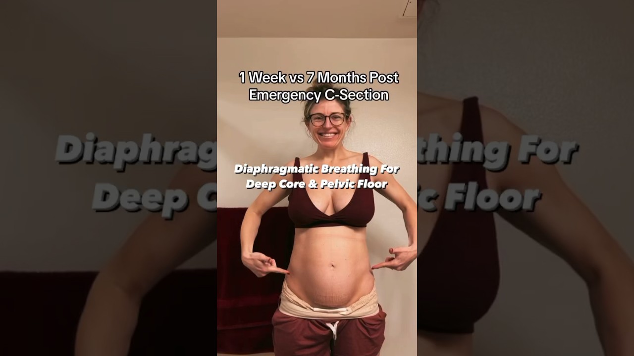 Diaphragmatic Breathing For Postpartum Recovery #health #education #mom #exercise #fyp