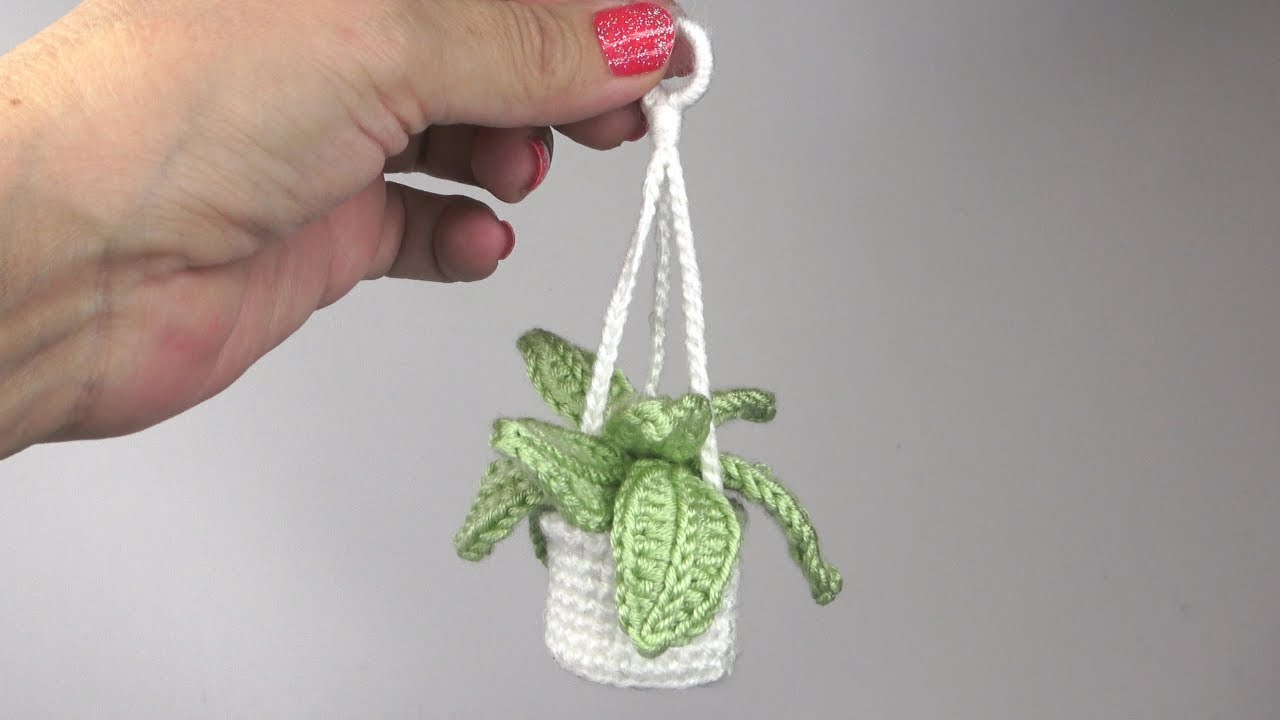 How To Crochet A Mini Hanging Plant