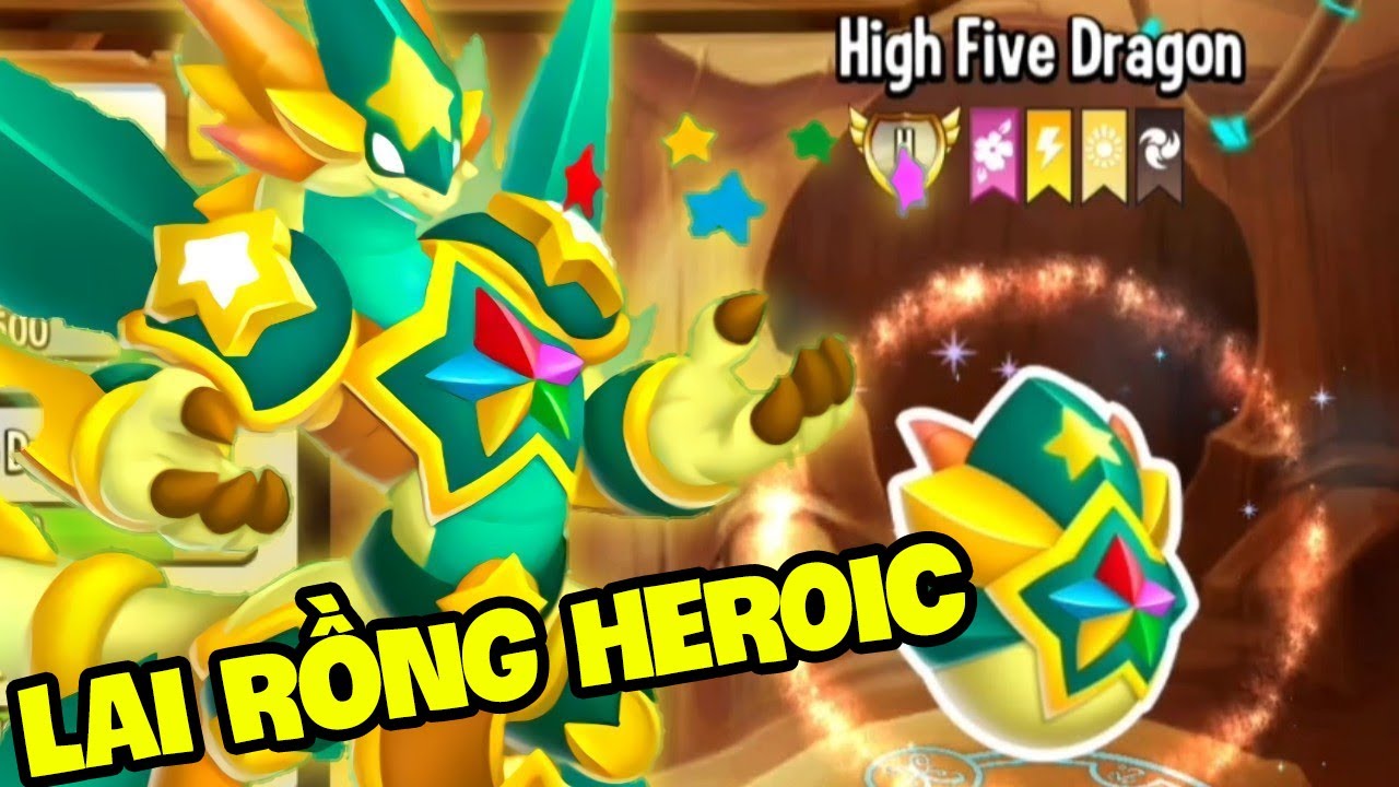 Lai Rồng HEROIC Hoàn Toàn Miễn Phí (Chỉ Cần May Mắn)| Vũ Liz Dragon City